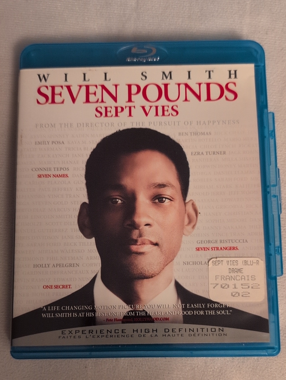 Seven Pounds (Sept Vies) Blu-Ray - Will Smith Drama Bilingual